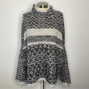 John + Jenn Intarsia Mock Neck Sweater